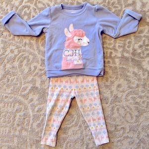 CJH Monogrammed Llama Winter Outfit